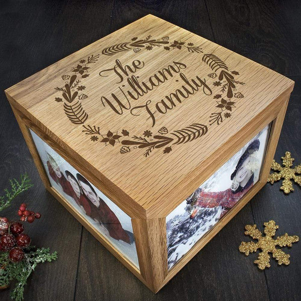 Wooden Gifts & Accessories Christmas Gift Ideas Personalised Family's Christmas Memory Box Treat Gifts
