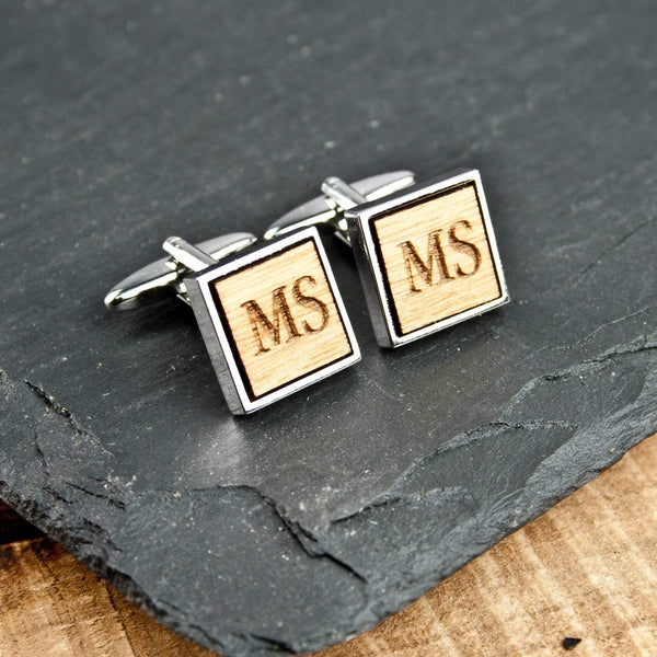 Wooden Gifts & Accessories Cufflinks For Men Square Wooden Cufflinks Treat Gifts