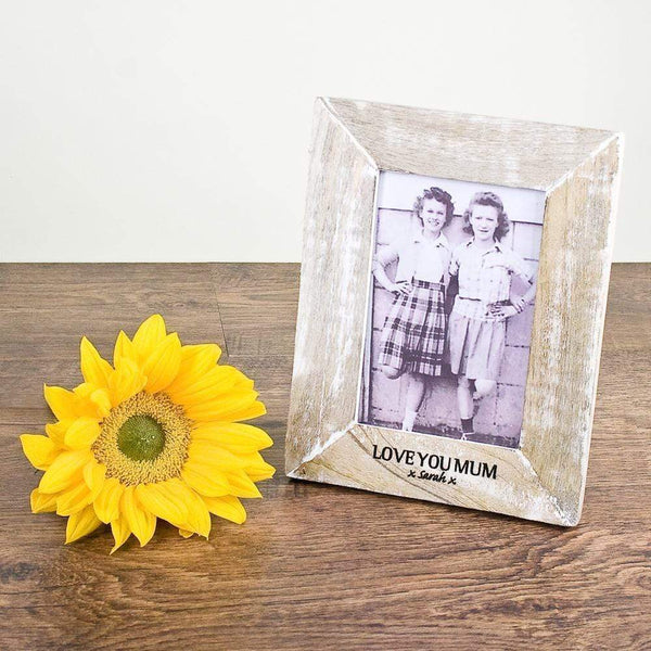 Wooden Gifts & Accessories Custom Photo Frames Single Rustic Photo Frame Wide Edge Treat Gifts