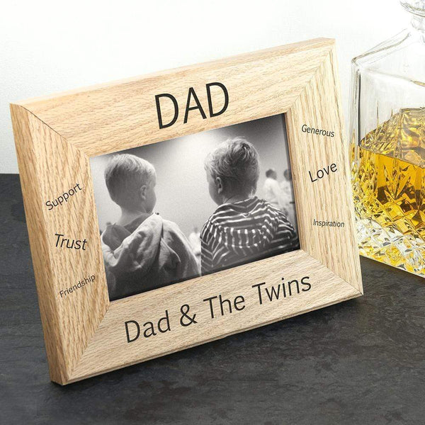 Wooden Gifts & Accessories Custom Photo Frames Wordsworth Collection Sentiments Dad Engraved Photo Frame Treat Gifts