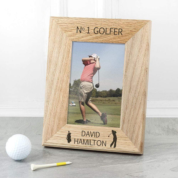 Wooden Gifts & Accessories Custom Photo Frames Wordsworth Collection Top Golfer Engraved Photo Frame Treat Gifts