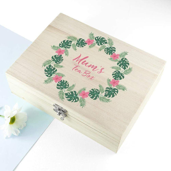 Wooden Gifts & Accessories Mother's Day Gifts Personalized Gift Ideas Rainforest Wreath Mother's Day Tea Box Treat Gifts
