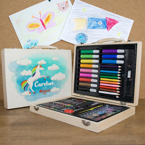 Wooden Gifts & Accessories Personalised Gifts For Men Rainbow Unicorn Coloring In Set Treat Gifts