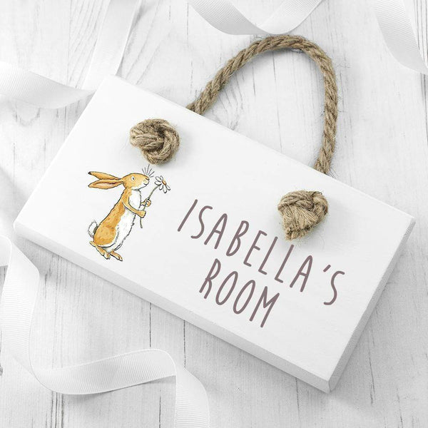Wooden Gifts & Accessories Personalised Guess How Much I Love Blossoming Little Nutbrown Hare Door Sign Treat Gifts