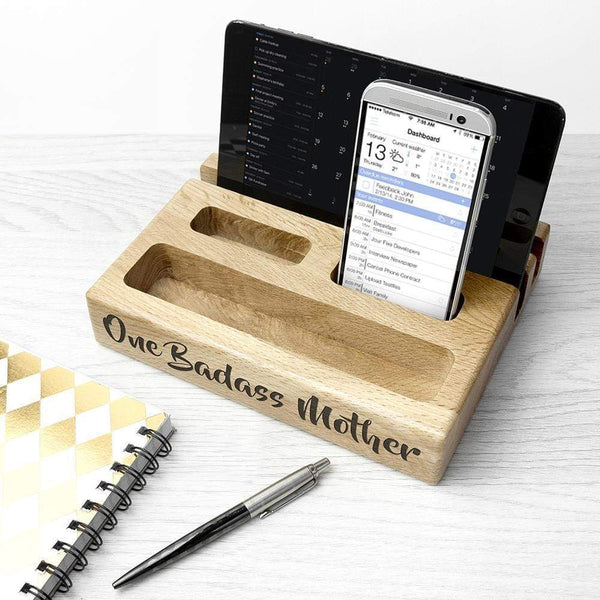 Wooden Gifts & Accessories Personalised Multi Tablet and Phone Holder Treat Gifts