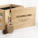 Wooden Gifts & Accessories Personalised We Are Family Midi Oak Photo Cube Keepsake Box Treat Gifts