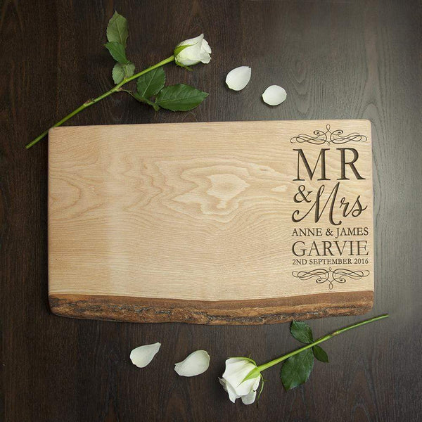Wooden Gifts & Accessories Personalized Couple Gifts Mr. & Mrs. Romantic Rustic Welsh Ash Serving Board Treat Gifts