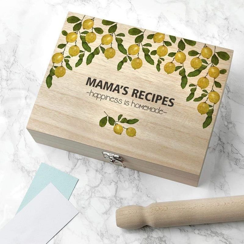 Wooden Gifts & Accessories Personalized Gifts Lemon Grove Recipe Box Treat Gifts