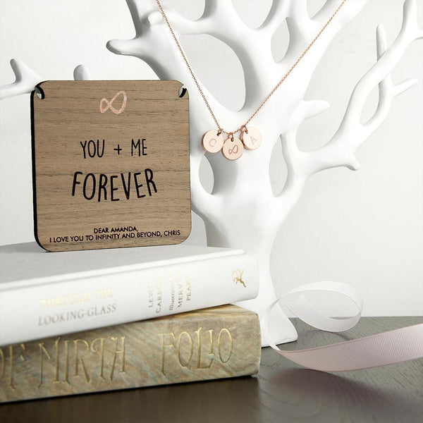 Wooden Gifts & Accessories Personalized Jewelry Infinity Necklace & Keepsake Treat Gifts