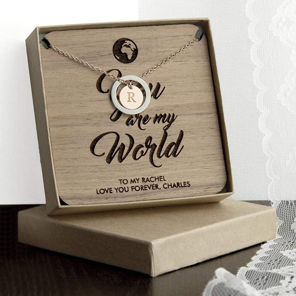 Wooden Gifts & Accessories Personalized Jewelry My World Necklace & Keepsake Treat Gifts