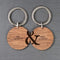 Wooden Gifts & Accessories Personalized Keychains Couples Set of Two Wooden Keyrings Treat Gifts