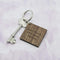 Wooden Gifts & Accessories Personalized Keychains Square Wooden Key Ring - Initial decorated with leaves Treat Gifts