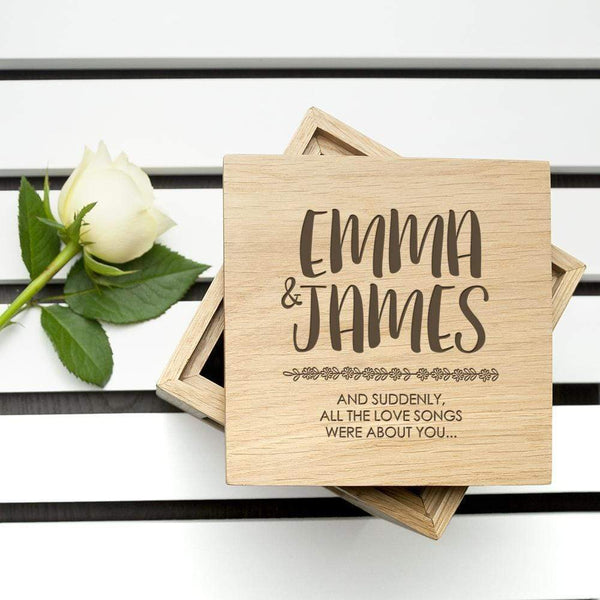 Wooden Gifts & Accessories Personalized Photo Gifts All About You Oak Photo Cube Treat Gifts
