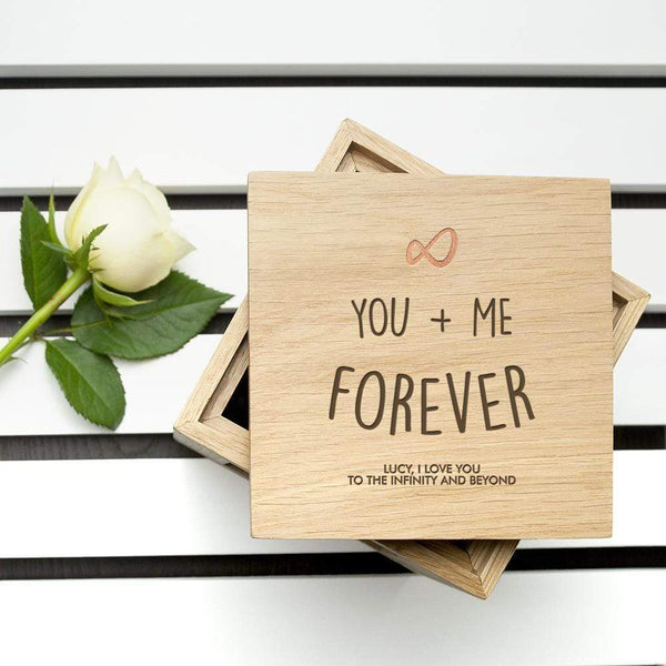 Wooden Gifts & Accessories Personalized Photo Gifts Infinite Love Oak Photo Cube Treat Gifts