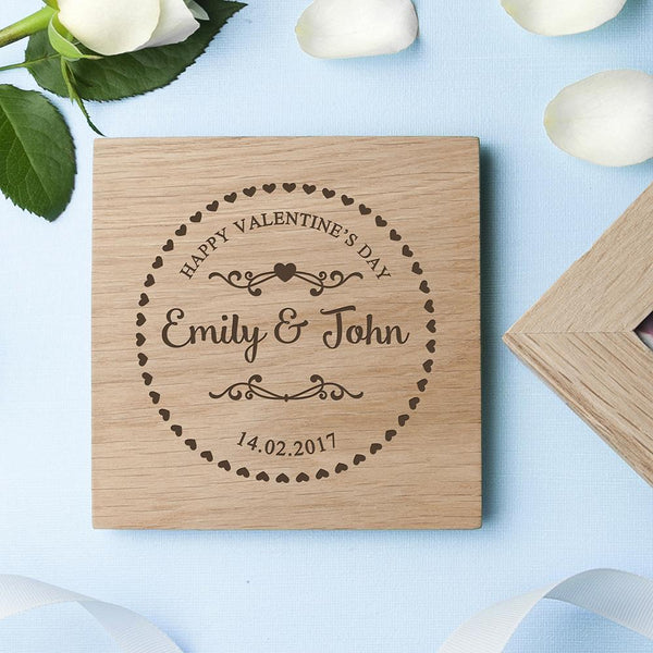 Wooden Gifts & Accessories Personalized Photo Gifts Romantic Heart Frame Oak Photo Cube Treat Gifts