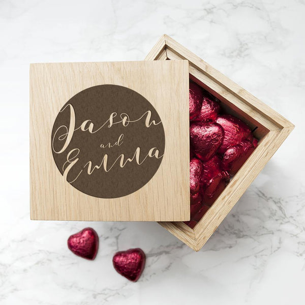 Wooden Gifts & Accessories Personalized Photo Gifts Typography Oak Photo Cube Treat Gifts