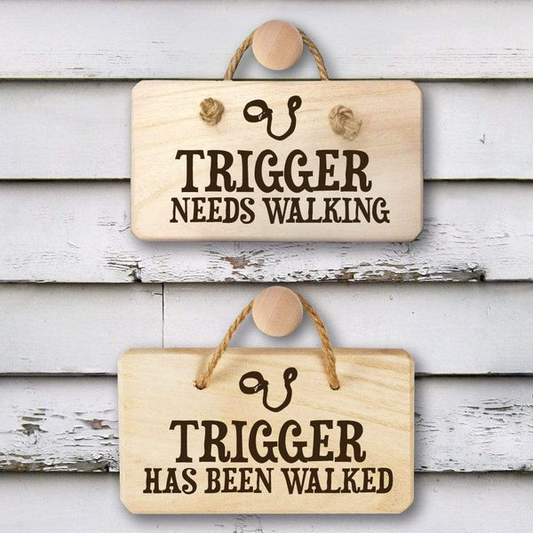 Wooden Gifts & Accessories Personalized Signs Dog Needs Walking Wooden Sign Treat Gifts