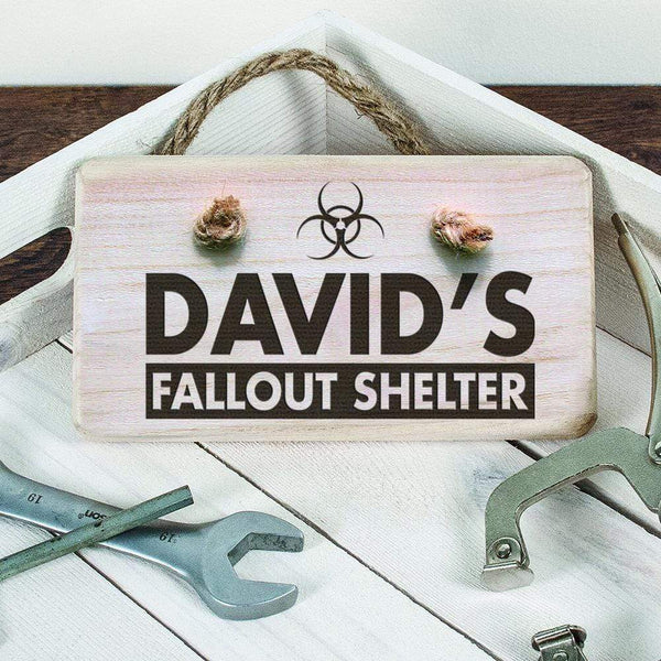 Wooden Gifts & Accessories Personalized Signs Wooden Fallout Shelter Sign Treat Gifts