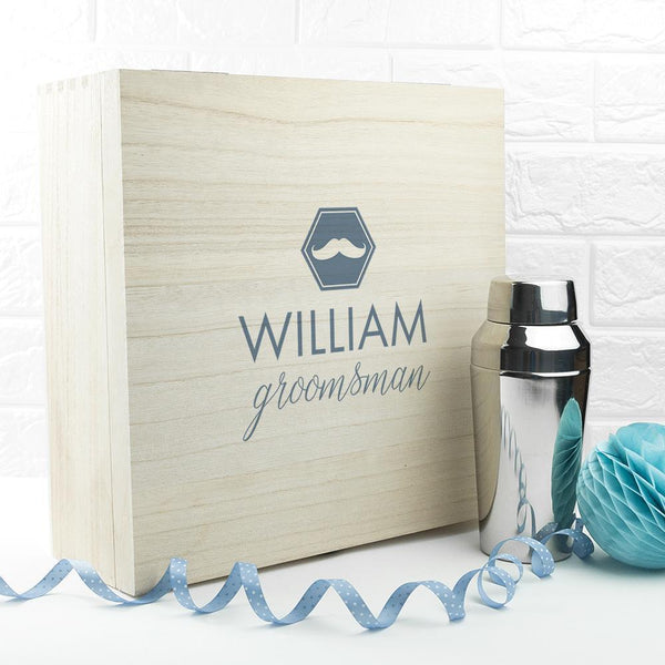 Wooden Gifts & Accessories Personalized Wedding Gifts Classic Groomsman Box Treat Gifts