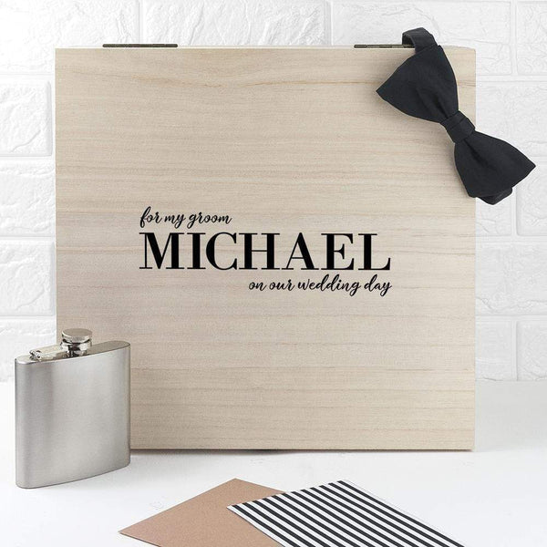 Wooden Gifts & Accessories Personalized Wedding Gifts For My Groom on Our Wedding Day Box Treat Gifts