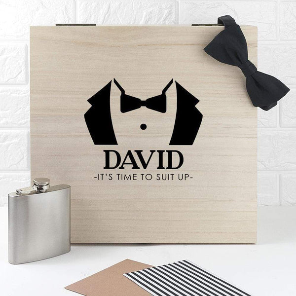 Wooden Gifts & Accessories Personalized Wedding Gifts Suit Up Wedding Box Treat Gifts