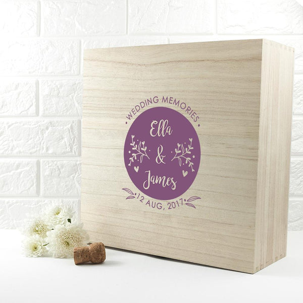 Wooden Gifts & Accessories Personalized Wedding Gifts Wedding Memory Box Treat Gifts