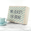 Wooden Gifts & Accessories Teacher Gifts Teacher's Tea Break Box Stripes Design Treat Gifts