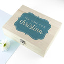 Time For Tea! Coloured Personalized Gift Ideas Wooden Tea Box