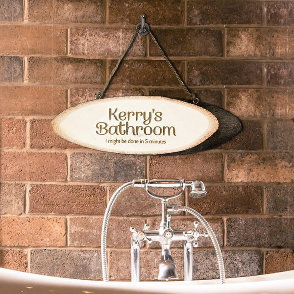Personalize Wood Signs Your Bathroom Wooden Sign