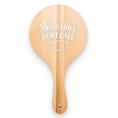 Wooden Hand Mirror - Messy Hair (Pack of 1)-Personalized Gifts for Women-JadeMoghul Inc.
