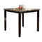 Wooden High Table Faux Marble Top, Brown-Console Tables-Brown-Pine Faux marble Faux Leather MDF-JadeMoghul Inc.