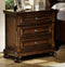 Wooden Night Stand with 3 Drawers Brown-Nightstands and Bedside Tables-Brown-Wood-JadeMoghul Inc.