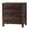 Wooden Nightstand with Three Drawers, Brown-Bedroom Furniture-Brown-Wood-JadeMoghul Inc.