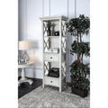 Wooden Pier Stand With Two Drawer And Three Shelves, Antique White-Cabinet and Storage chests-Antique White-Wood-JadeMoghul Inc.