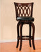 Wooden Pub Chair With Padded Upholstery In Cherry Brown-Dining Chairs-Brown-Wood-JadeMoghul Inc.