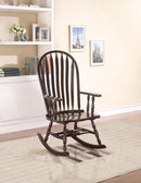 Wooden Rocking Chair, Espresso Brown-Rocking Chairs-Brown-Wood ? Engineered Wood-JadeMoghul Inc.