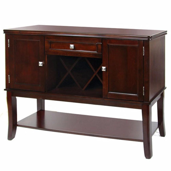 Wooden Server, Espresso Brown-Accent Chests and Cabinets-Espresso Brown-Solid Wood/Wood Veneer/Others-JadeMoghul Inc.