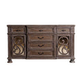 Wooden Server With 6 drawers, Rustic Brown-Accent Chests and Cabinets-Rustic Brown-Wood-JadeMoghul Inc.