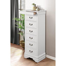 Wooden Six Drawer Lingerie Chest, Grey-Storage Chests-White-Wood-JadeMoghul Inc.