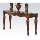 Wooden Sofa Table with Carved Details, Cherry Brown-Living Room Furniture-Brown-Wood-JadeMoghul Inc.