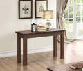 Wooden Sofa Table with Rivet Banding, Burnished Brown-Console Tables-Brown-Wood-JadeMoghul Inc.