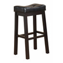 Wooden Sofie Backless Counter Height Stool, Black, Set of 2-Dining Chairs-Dark Cherry & Black-Wood-Dark Cherry-JadeMoghul Inc.