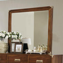 Wooden Square Mirror, Dark Oak Brown-Wall Mirrors-Dark Oak Brown-Wood-JadeMoghul Inc.