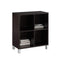 Wooden Storage Cabinet With Four Open Shelves, Coffee Brown-Cabinets-Brown-Wood-JadeMoghul Inc.