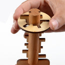 Wooden Toy Unlock Puzzle Key Classical Funny Kong Ming Lock Toys Intellectual Educational For Children Adult