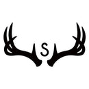 Woodland Pretty Personalized Monogram Antler Rubber Stamp (Pack of 1)-Stationery-JadeMoghul Inc.