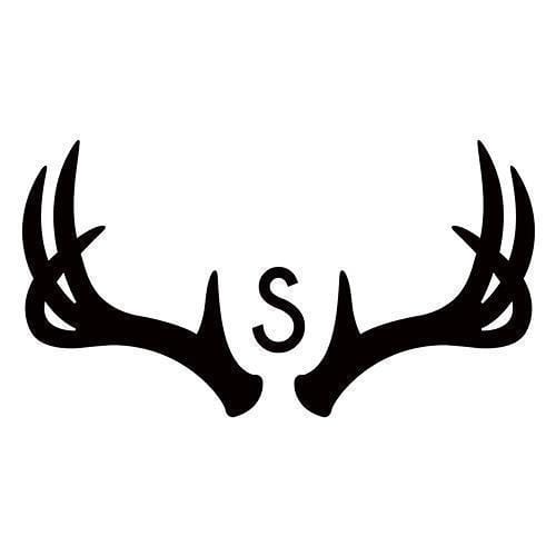Woodland Pretty Personalized Monogram Antler Rubber Stamp (Pack of 1)-Stationery-JadeMoghul Inc.