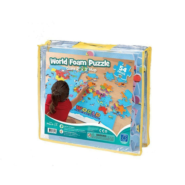WORLD FOAM MAP PUZZLE-Learning Materials-JadeMoghul Inc.