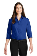 Woven Shirts Port Authority Ladies 3/4-Sleeve Carefree Poplin Shirt. LW102 Port Authority