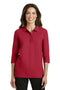 Woven Shirts Port Authority Ladies Silk Touch3/4-Sleeve Polo. L562 Port Authority